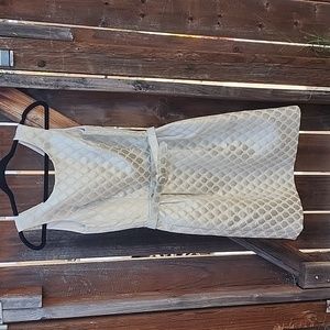 White House Black Market Ivory Metallic Sleeveless Dress, Possibly New (No Tag)